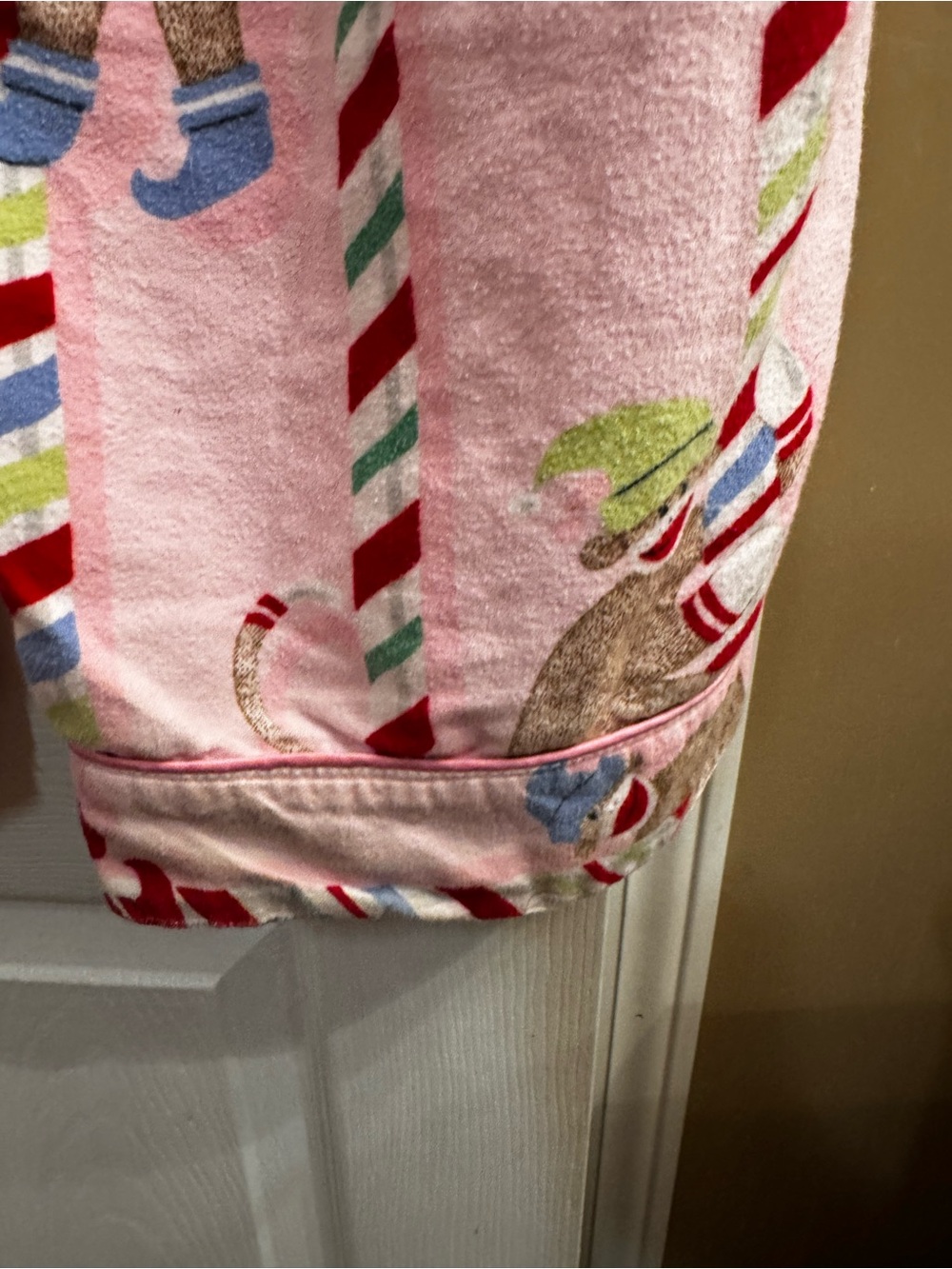 Ladies small Nick & Nora Christmas monkey pajamas - Picture 5 of 6